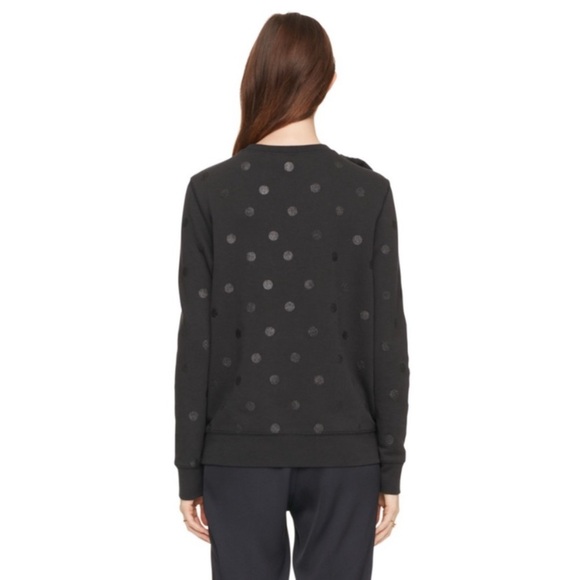 Kate spade glitter dot bow pullover sweater sz small dark gray - Picture 2 of 5
